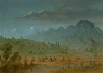 A Crow Village and the Salmon River Mountains