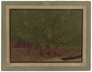 A Mura Encampment - Boat Sketch