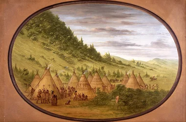 An Ojibwe Village of Skin Tents