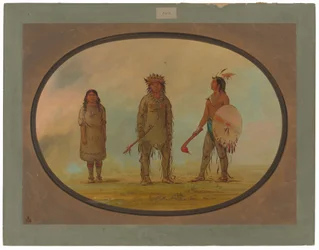 Athapasca Chief, His Wife, and a Warrior