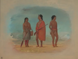 Botocudo Chief, His Wife, and a Young Man