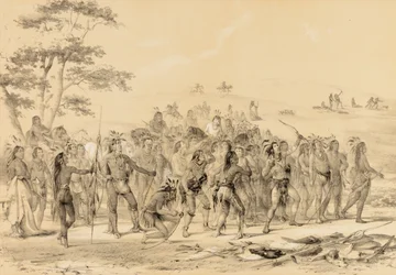 Braves Shooting Arrows--A Competition--no. 24