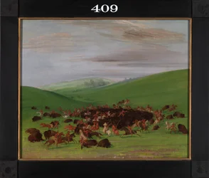Buffalo Chase, a Surround by the Hidatsa, 1832-1833