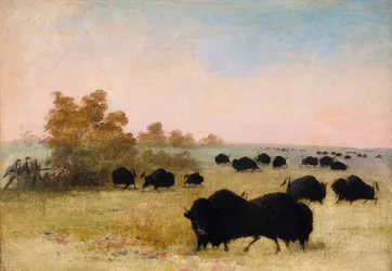 Catlin and Party Stalking Buffalo, Upper Missouri