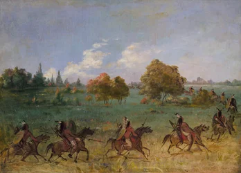 Comanche War Party on the March, Fully Equipped, 1846-1848