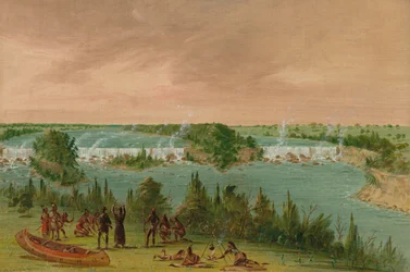 Father Hennepin and Companions at the Falls of St. Anthony. May 1, 1680