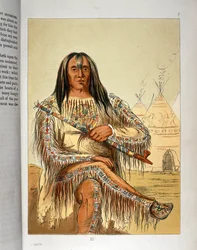Indian Blackfoot Chief with Pipe