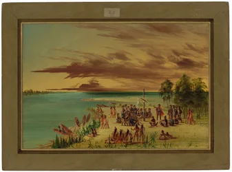 La Salle Claiming Louisiana for France. April 9, 1682