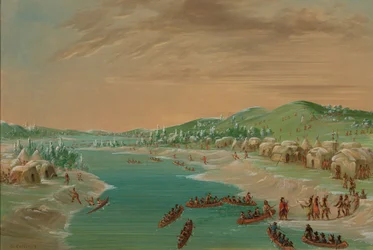 La Salle and Party Arrive at the Village of the Illinois. January 1, 1680