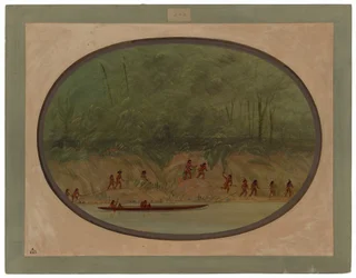 Lengua Indians Ascending the Rapids of the Rio Uruguay
