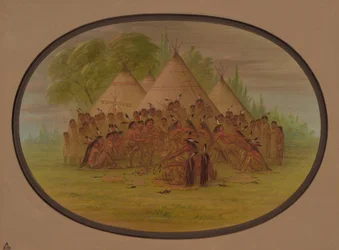 Pipe Dance - Assinneboine, 1861-1869