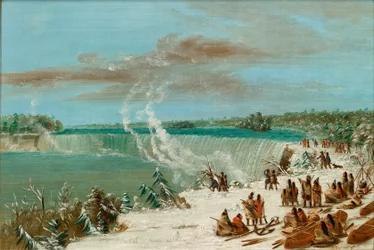Portage Around the Falls of Niagara at Table Rock