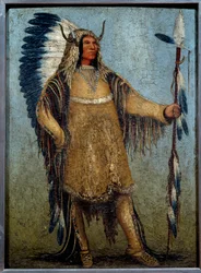 Portrait of an Indian Chief in Festive Costume