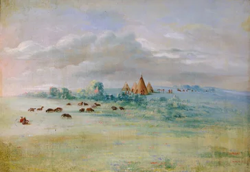 Sioux Village, Lake Calhoun, near Fort Snelling