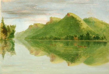 View on the Upper Mississippi, Beautiful Prairie Bluffs, 1835-1836