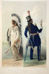Wi-Jun-Jon, an Assinneboin Chief, Colour Lithograph