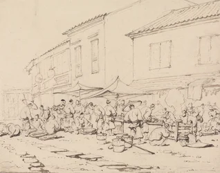 A Market Place and Crowd