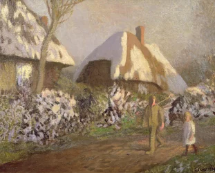 Cottages on the Frosty Afternoon