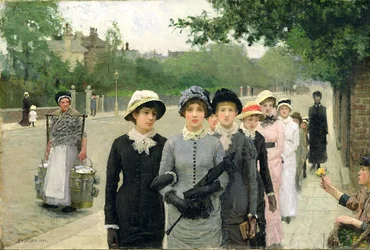 Schoolgirls, 1880