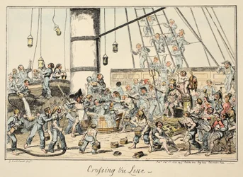 Crossing The Line, from Greenwich Hospital, a Series of Naval Sketches, Descriptive of a Life of a Man-of-Wars Man, 1825