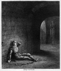 Cuthbert Cholmondeley surprised by the appearance of a mysterious figure