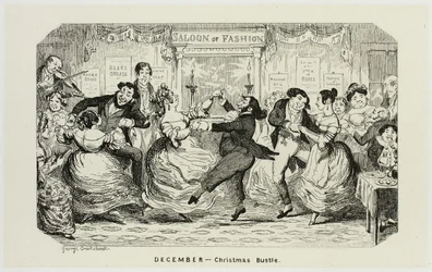 December - Christmas Bustle from George Cruikshank