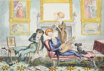 Hummingbirds or A Dandy Trio, pub. 1835