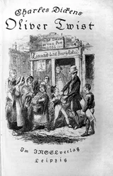 Illustration for Oliver Twist by Charles Dickens, by George Cruikshank