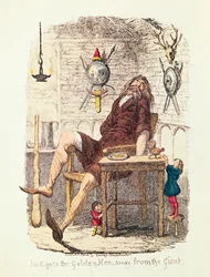 Jack Gets the Golden Hen away from the Giant
