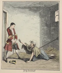 Jack Sheppard Visits His Mother in Bedlam, Illustration from Jack Sheppard: A Romance by William Harrison Ainsworth