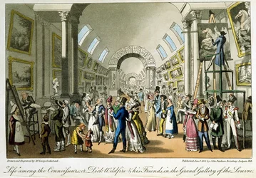 The Grand Gallery of the Louvre - in “Life in Paris” by David Carey, London