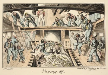 Paying Off, from Greenwich Hospital, a Series of Naval Sketches, Descriptive of a Life of a Man-of-War