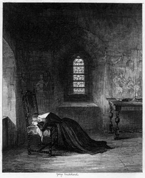 Queen Jane imprisoned in the Brick Tower, Tower of London, 1553-1554