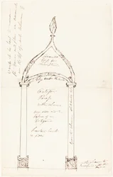 Sketch of Octagon Recess with Columns