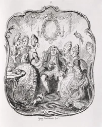 Squire Western and his Lady Cousins, from 