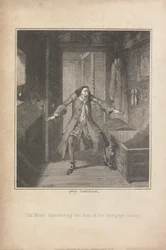 The Miser discovering the loss of the mortgage-money