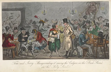 Tom and Jerry Masquerading it among the cadgers in the black slums, in the Holy Land, Life in London, etc., by Pierce Egan