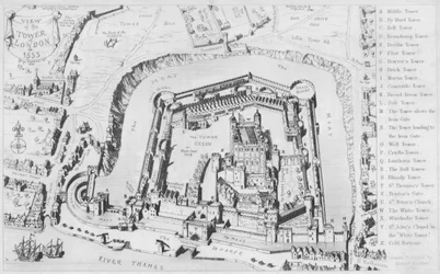 View of the Tower of London in 1553