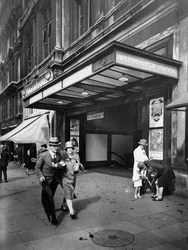 Entrance to Westminster Underground Station, City of Westminster, London