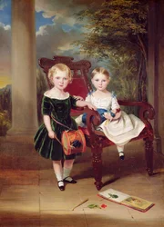 Portrait of Two Children, Herbert and Rose, 1844