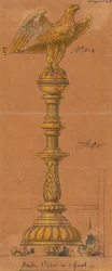Designs executed for Jones and Willis, metal and wood-workers and church furniture manufacturers of Birmingham and London