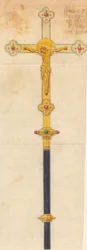 Designs executed for Jones and Willis, metal and wood-workers and church furniture manufacturers of Birmingham and London