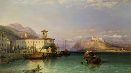Arona and the Castle of Angera, Lake Maggiore, 1856