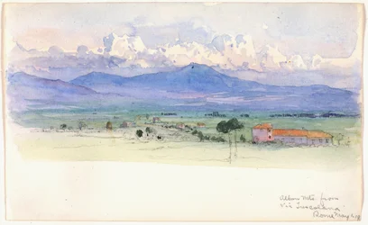 Alban Mountains from Via Tuscolana, Rome
