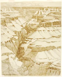 Untitled (transfer drawing for Grand Canyon)