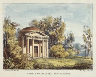 Temple of Bellona, Kew Gardens, plate 24 from Kew Gardens: A Series of Twenty-Four Drawings on Stone, engraved by Charles Hullmandel, published 1820