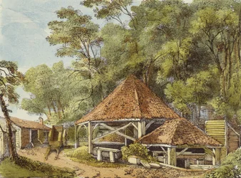 Water Works, Kew Gardens, plate 22 from Kew Gardens: A Series of Twenty-Four Drawings on Stone, engraved by Charles Hullmandel, published 1820
