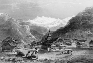Kursalee, A Village in the Himalaya Mountains, India