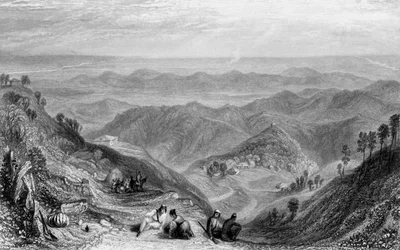 Mussooree and the Dhoon, from Landour, 1838