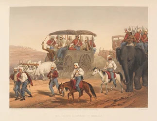 Troops Hastening to Umballa, 1857